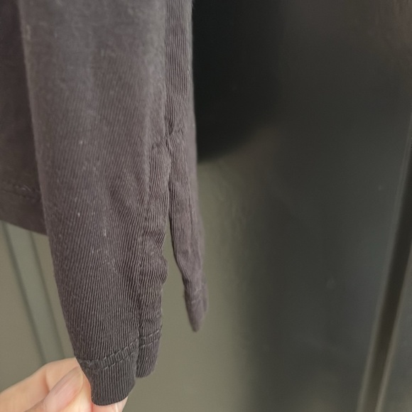 Talbots Black Ruffled Gingham Short Sleeve T-Shirt Plaid Tie in Back. Size XL - Picture 6 of 10